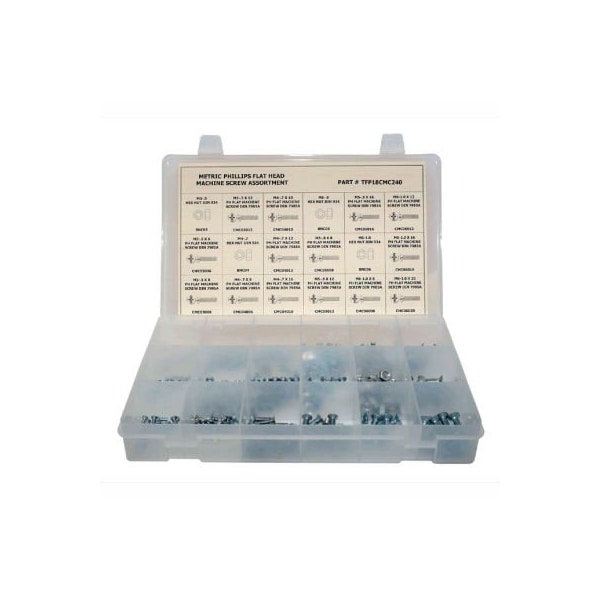 Machine Screw Assortment, Steel, Zinc Plated Finish